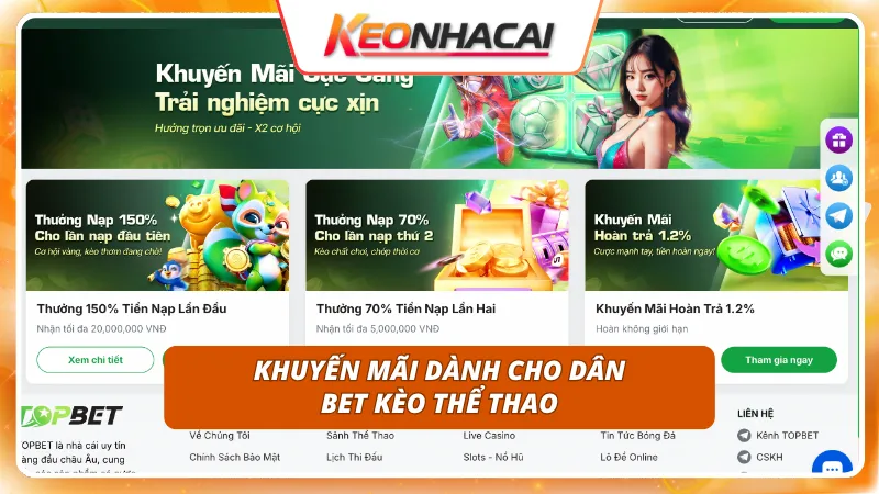 Hoàn trả đẳng cấp cùng vô vàn sự kiện ưu đãi thể thao bùng nổ