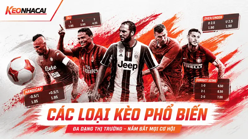 các loại kèo phổ biến nhất hiện nay